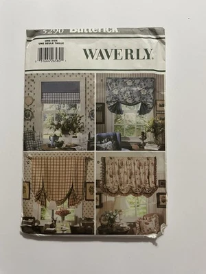 Butterick Sewing Pattern 5290 Waverly Window Shades Uncut Home Decor - Image 1 of 3