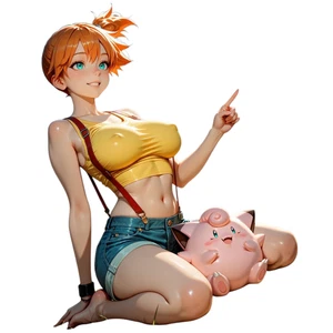 NEBELIGE POKEMON ROTHAARIGE 6" WETTERFESTE AUTO VINYL AUFKLEBER AUFKLEBER SEXY GIRL WAIFU - Bild 1 von 1