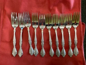 Oneida Kantate Edelstahl Salatgabeln Silberbesteck Besteck 6 1/2 '10er Set - Bild 1 von 3