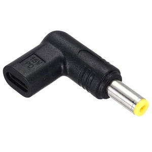 USB 3.1 Type-C Female to DC Male Adapter, 15V Type C to DC5525 Elbow Adapter - Picture 1 of 6