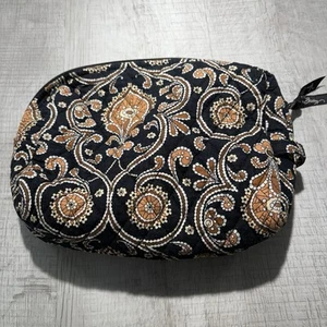 Vera Bradley Cafe Latte große Kulturbeutel Kosmetiktasche braun Blumen gefüttert nicht mehr produziert - Bild 1 von 6