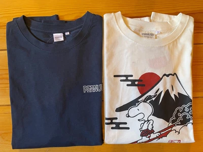 Snoopy T-Shirt Mt. Fuji Design & Sakura Design Set L Size(Asia Size L) NEW JAPAN - image 1 of 4