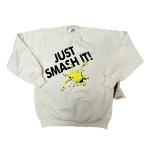 Vintage Tennis Just Smash It 90s Sweatshirt Size Medium Jerzees Super Sweats - Bild 1 von 7