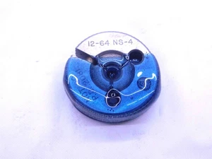 12 64 NS 4 THREAD RING GAGE #12 .216 .2160 NO GO ONLY P.D. = .2081 INSPECTION - Picture 1 of 2