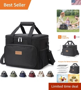 Praktische isolierte Brotdose - Große Kapazität 15L Weiche Kühltasche für Erwachsene - Bild 1 von 8