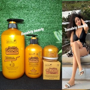 Healthy Glow Milk Vitamin C & Niacinamide Lotion + Peeling Dusche + Gesichtscreme - Bild 1 von 2
