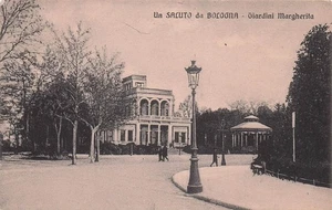 29-72) CARTOLINA SALUTO BOLOGNA GIARDINI MARGHERITA ANIMATA VIAGGIATA - Imagen 1 de 2