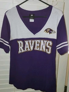 NFL Baltimore Ravens Womens MEDIUM Size Team Apparel Purple/White Shirt.......B3 - Picture 1 of 8