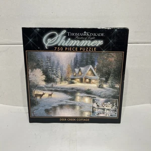 Thomas Kinkade Shimmer Deep Creek Cottage puzzle 750 pezzi nuovo sigillato - Foto 1 di 3