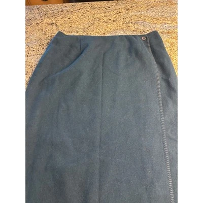 Falda de Lana Talbots De Colección Línea A Carrera Oficina Negocios Informal Verde Oscuro 18 Foto 1 de 4