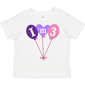 Inktastic 3rd Birthday Balloons 3 Year Old Toddler T-Shirt Childs Party Idea Kid - Picture 1 of 11