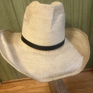 Resistol Self Conforming Straw Western Cowboy Hat Stagecoach USA TEXAS MADE - Picture 1 of 12