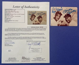 Mickey Mantle & Roger Maris Signed 3.5x4.875 Kodak Photo Yankees JSA COA ZZ62486 - Picture 1 of 6