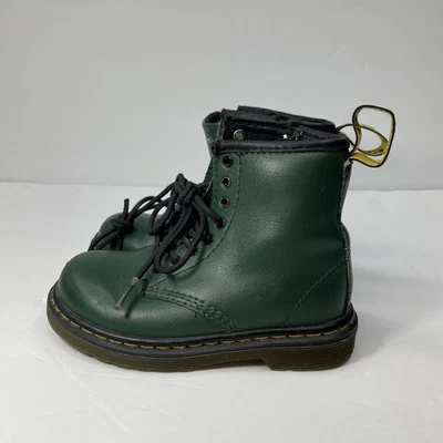 Botas Dr Martens Niños Talla 8C Verde Brooklee Cremallera Lateral Foto 1 de 4
