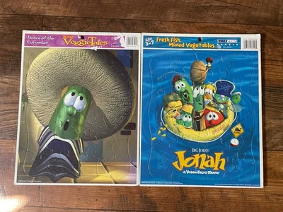 Lote De 2 Rompecabezas De Colección Veggietales Big Idea Jonah & Larry Dance Of The Cucumber Foto 1 de 4