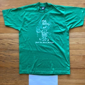 VINTAGE 1990s THE ANTLERS BAR SINGLE STITCH SHIRT vtg Sault Ste. Marie Michigan - Bild 1 von 5