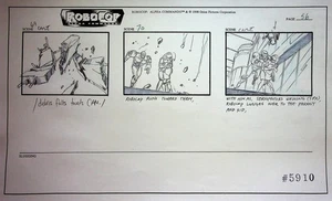 RoboCop Alpha Commando Production 1998 Hand Drawn Storyboard Orion Pictures - Picture 1 of 2