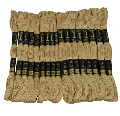 Anchor Thread Floss Sewing Beige Cross Stitch Cotton Embroidery Craft, 25 Skeins - Image 1 of 4