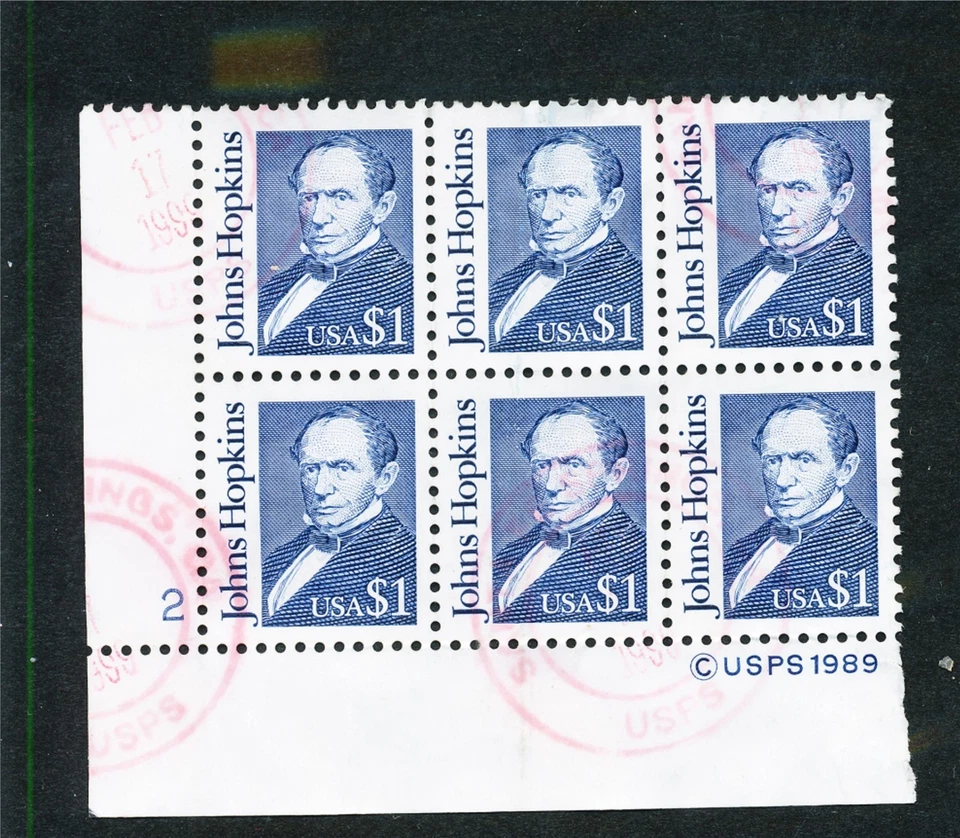 2194    used     plate  block of  6            160450 - Image 1 of 1