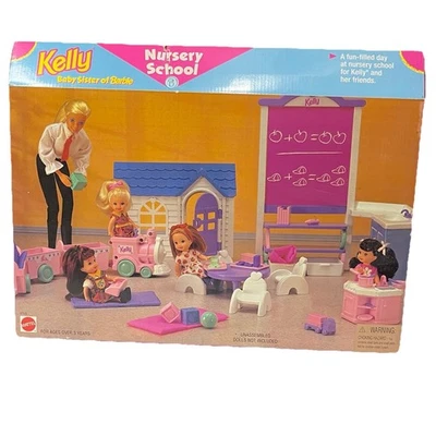 Juego de colección Mattel Kelly Nursery School 1996 #67535 Barbie Baby Sister nuevo en caja Foto 1 de 4