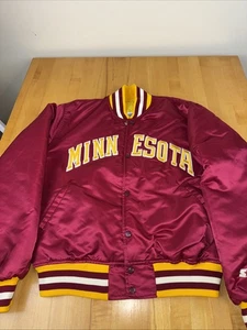 Chaqueta Bomber Minnesota Golden Gophers Vintage Años 80 Starter Satén Grande LEER - Imagen 1 de 12