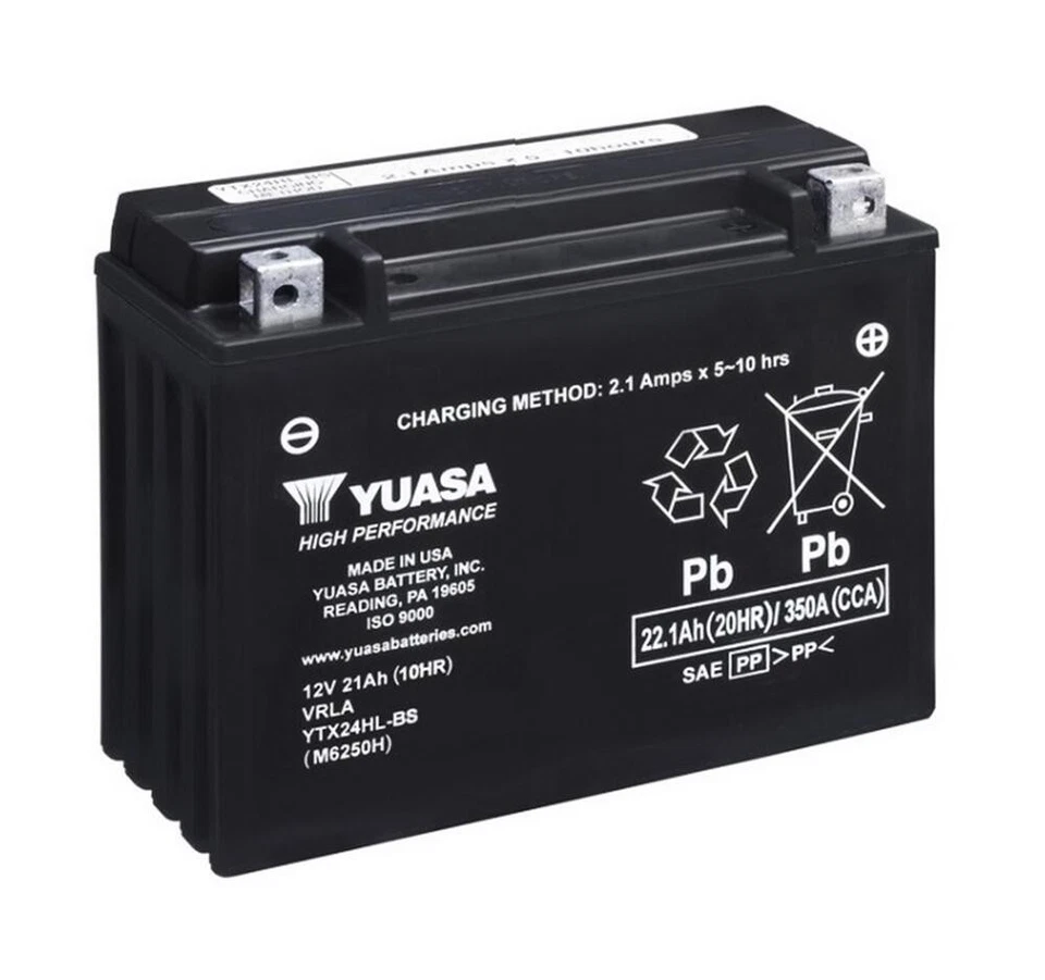 Yuasa YTX24HL-BS AGM Batterie 12V 21AH - Einbaufertig (HVT-06 12-24HL-BS) - Bild 1 von 1