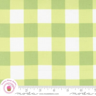 Moda SUNWASHED 29165 15 GREEN Lime Plaid Check COREY YODER Quilt Fabric - Image 1 of 4