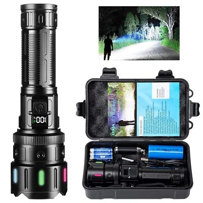 Linterna LED Alta Potencia 100000 Lúmenes, Recargable USB C Potente Linternas  - Imagen 1 de 4