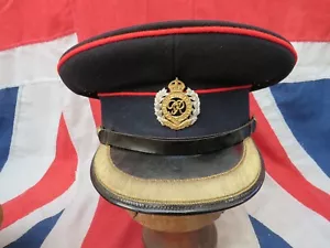1950's KC British Army Royal Engineer's Officer's Peaked Cap, Size 57-58 cm - Picture 1 of 15