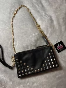 olivia miller Schultertasche Riemen Gold Und Silber Nieten PU Leder - Bild 1 von 5