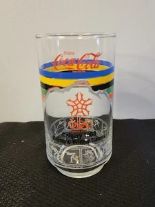 CALGARY OLYMPICS 1988 COKE COCA COLA ADVERTISING GLASS MUG CUP - Picture 1 of 8