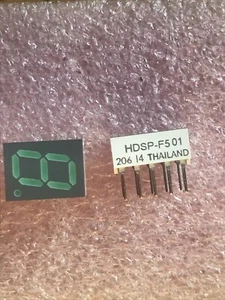 Display LED verde HDSP-F501 10 pin immersione di Agilent 2 pz £4,25 HU973 - Foto 1 di 1