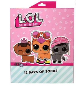 12 Days of Socks Kids LOL Surprise Socks 12-Pack Advent Calendar - Picture 1 of 4