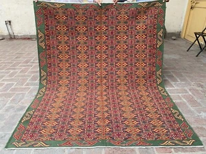 5x7 Handwoven Antique Afghan Soumak Kilim Rug Oriental Turkish Accent Wool Rug - Picture 1 of 21