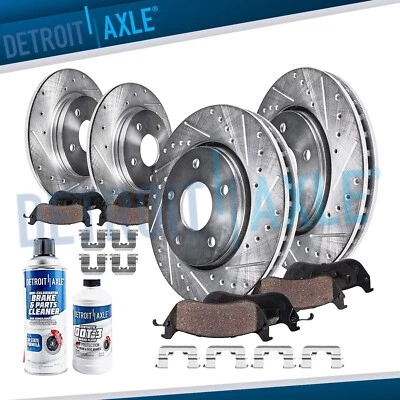 Front & Rear DRILLED Brake Rotors Ceramic Pads for 2011 - 2014 Kia Optima Hyunda - Image 1 of 4