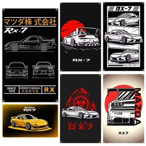 mazda banner 3'x5' flag garage sign street jdm man cave mechanics shop mancave - Bild 1 von 29