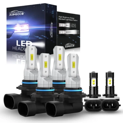 For 1992-2002 Cadillac Eldorado Coupe 2-Door LED Headlight Fog Light Bulbs Kit - Image 1 of 4