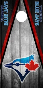 SINGLE Toronto Blue Jays Cornhole Wrap Skin Game Board Decal Vintage Vinyl DT129 - Picture 1 of 1