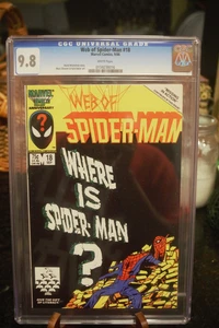CGC 9.8 WEB OF SPIDER-MAN #18 1ST APP VENOM CONCEPT PRE ASM 298 MARVEL COMICS - Picture 1 of 3