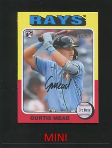 #176 CURTIS MEAD, Rays RC - 2024 Topps Heritage MINI: variación de imagen - Imagen 1 de 3