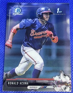 2017 Ronald Acuna Jr 1st Prospect- Bowman Chrome Mini- #BCP127 Atlanta Braves