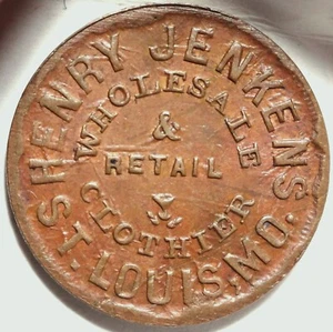 Gettone carta negozio guerra civile St. Louis Missouri Henry Jenkins MO 910C-1a #2 - Foto 1 di 2