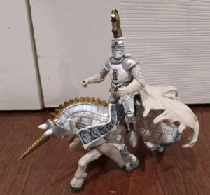 Papo Unicorn Knight & Matching Unicorn Horse, - Picture 1 of 3