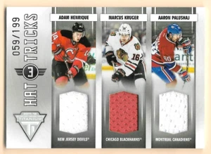 ADAM HENRIQUE MARCUS KRUGER PALUSHAJ 2012 PANINI JERSEY RELIC #'D 059/199 NHL - Picture 1 of 2