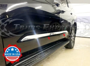 fit:2008-2022 Toyota Sequoia Chrome Flat Body Side Stick Molding Trim 1 1/2" 4Pc - Picture 1 of 11