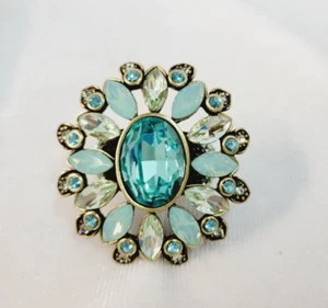 Heidi Daus "Glorious Garden" Multi-Color Crystal Ring Size 5 Gold Tone #1 - Picture 1 of 7