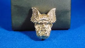 Vintage 1960's Bearded Viking Head with Winged Helmet Pin/Brooch - Picture 1 of 10