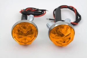 1" Amber LED Reflector Set for Harley or Custom Application - Picture 1 of 4