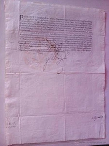 DOCUMENTO ORIGINAL FIRMADO POR FELIPE IV REY EN 1633 CON LA FIRMA DEL REGISTRO O - Imagen 1 de 1
