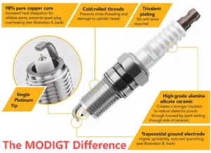 4x MODIGT Platinum Spark Plugs PFR7S8EG For VOLKSWAGEN SCIROCCO TIGUAN - Picture 1 of 5